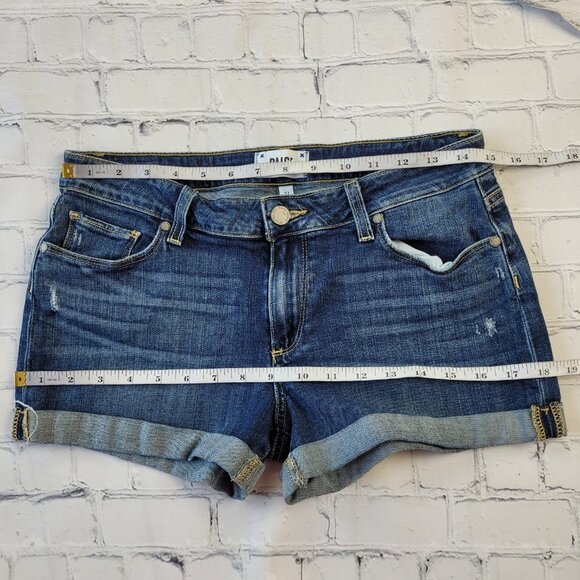 Paige woman’s Denim Jimmy Jimmy shorts blue size 27 - Picture 3 of 13